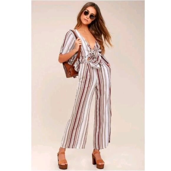 Faithfull the Brand Tilos Striped Jumpsuit Franklin Stripe size US 2 UK 6 - Picture 1 of 8